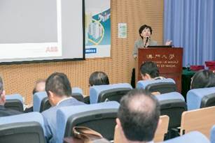 Ms. Gao Hong presents her talk